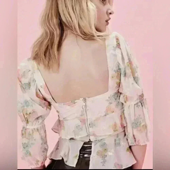 For Love & Lemons Paradis Blouse Size Small - Picture 1 of 10